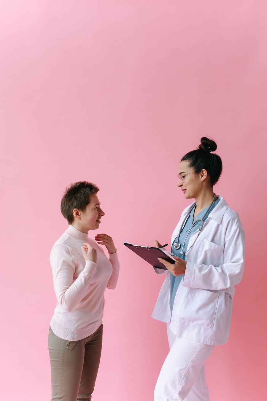 A doctor consulting with a patient